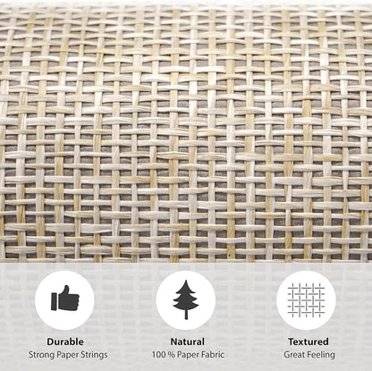 Ansehan Wallcovering W030105 Envy Collection 36" W x 8 Yard L, Natural Paper - Image 5