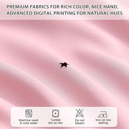 XiDi Light Pink Girls Curtains for Bedroom, Girls Room Blackout Curtains for 63 - Image 5