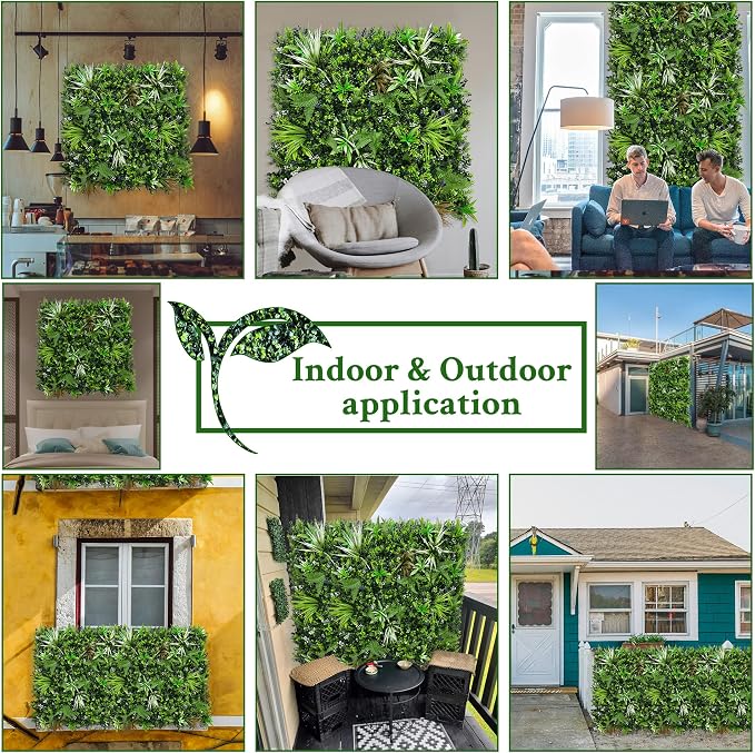 ODTORY Artificial Boxwood Topiary Hedges Panels: 20'' x 20'' 12P UV-Protected - Image 6