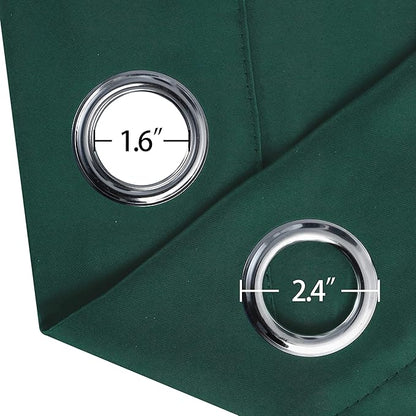 LEMOMO Dark Green Blackout Curtains/42 x 84 Inch/Set of Two Panels Grommet - Image 6