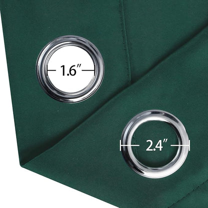 LEMOMO Blackout Curtains 66 x 84 inch/Dark Green Curtains Set of 2 - Image 6