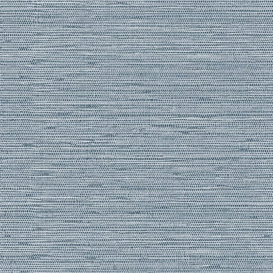 HueBurst Grasscloth Peel and Stick Wallpaper 17.3" x 197" Blue Textured by HueBurst