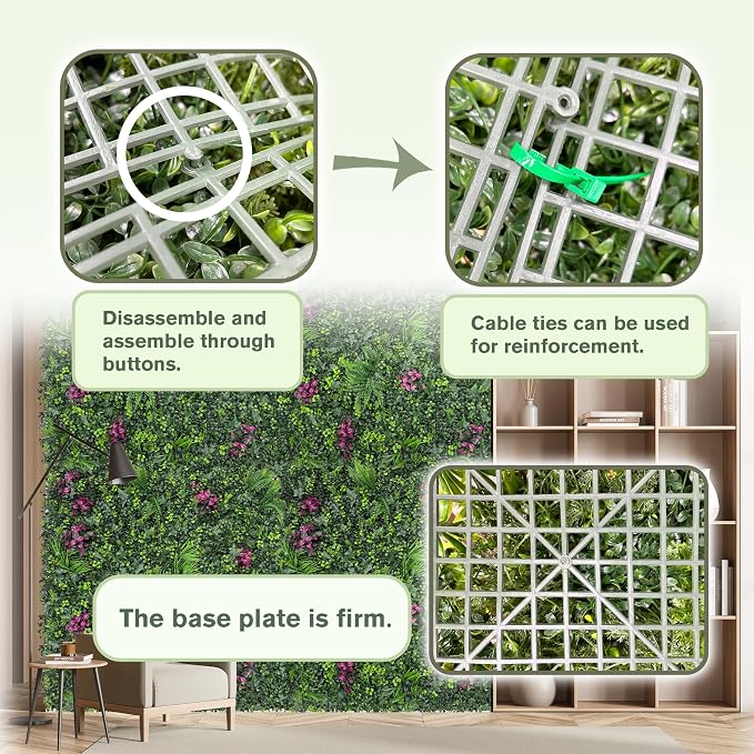 Greenery Grass Wall Boxwood Plant Roll: 72"x128"(64 SQFT - Image 4