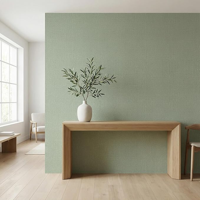 WADILE Grasscloth Peel and Stick Wallpaper 23.6in x 118in, Textured Contact - Image 3