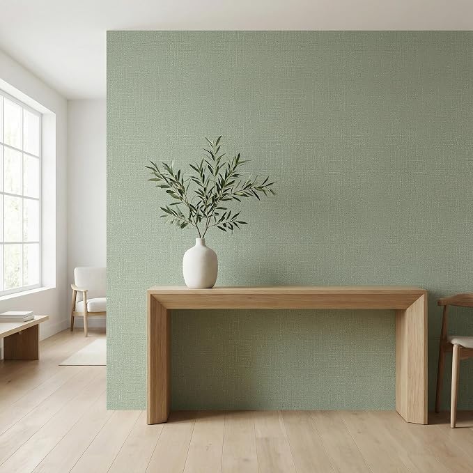 WADILE Grasscloth Peel and Stick Wallpaper 23.6in x 118in, Textured Contact - Image 3