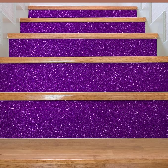 CHIHUT 15.7''x236'' Dark Purple Glitter Contact Paper Peel and Stick - Image 4