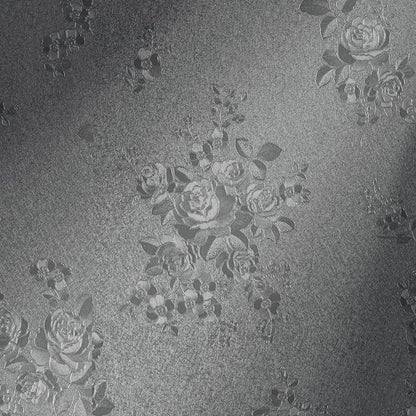 Erfoni 197"x17.7" Gray Peel and Stick Wallpaper Thicken Flower Embossed by Erfoni