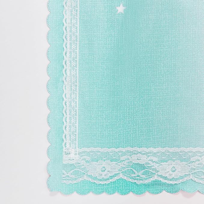 XiDi Curtains for Bedroom Decor, Rainbow PinkPuGreen-52-45 - Image 9