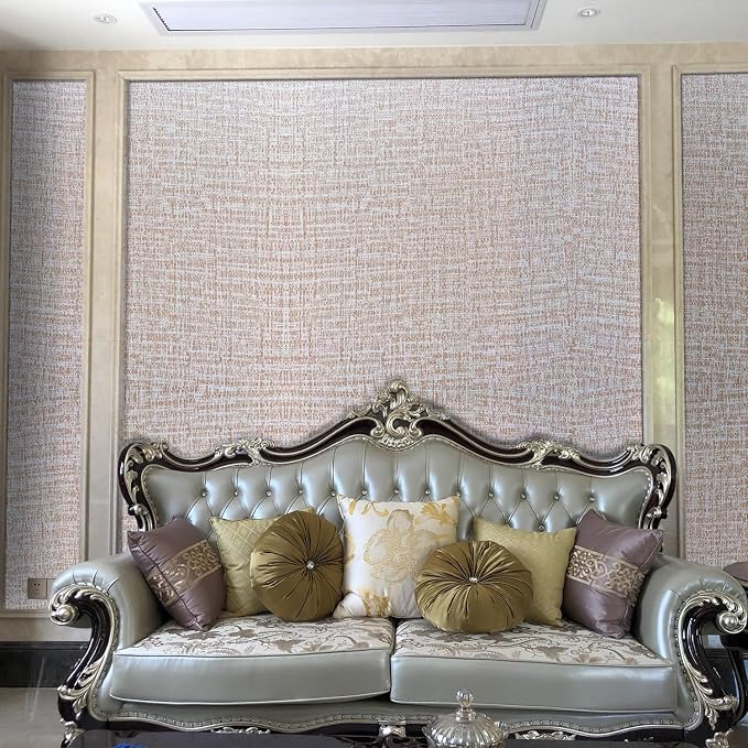 Yancorp 32.8ft Textured Fabric Wallpaper - Image 6