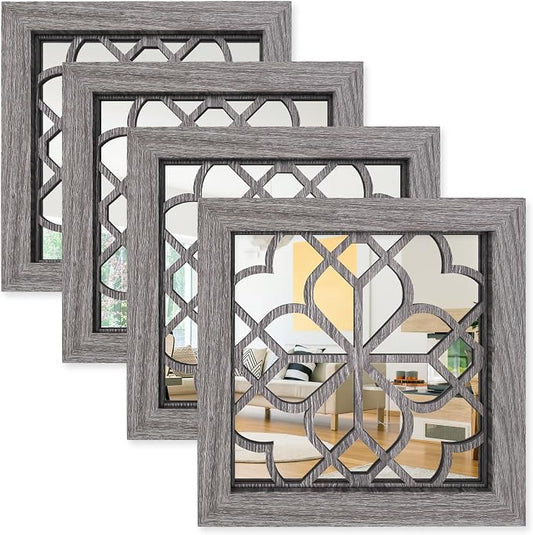 Set of 4 Boho Wall Mirrors by HMANGE