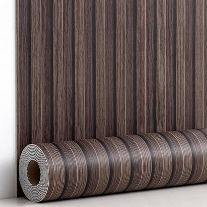 Haimin Wood Grain Slat Wall Panels Peel and Stick Faux Wood Thick Wallpaper by HaiminHomeDecorWallpaper