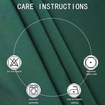 LEMOMO Dark Green Bedroom Blackout Curtains/38 x 54 Inch Long/Set of 2 Curtain - Image 4