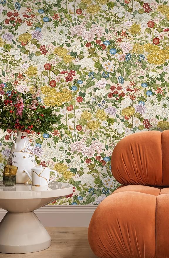 Floral Wallpaper Peel and Stick Boho Wall Paper Removable Waterproof - Image 3
