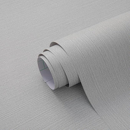 24"x393" Grey Grasscloth Peel and Stick Fabric Textured Contact Paper Removable - Image 8