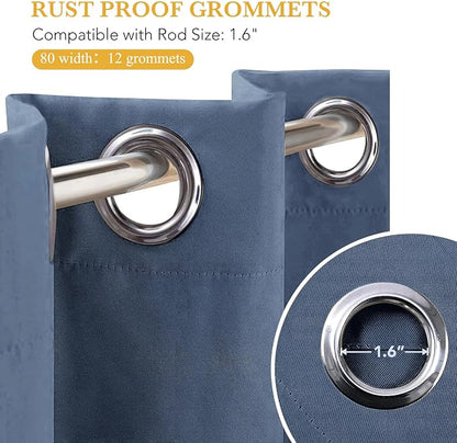 RYB HOME Blackout Thermal Insulated Curtains, Portable Curtain - Image 7