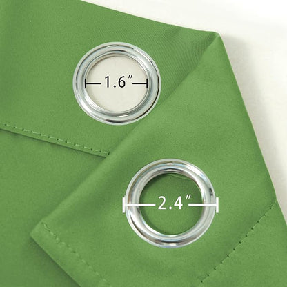 LEMOMO Light Green Blackout Curtains/42 x 84 Inch/Set of Two Panels Grommet - Image 6