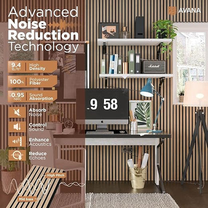 Avana Acoustic Wood Wall Panels – 93.2x11.25 Inch Panels – Fits 94x12 Layout – - Image 5