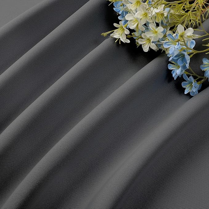 CUCRAF Light Grey Blackout Curtains 84 inch Length 2 Panels Set, Rod Pocket - Image 7