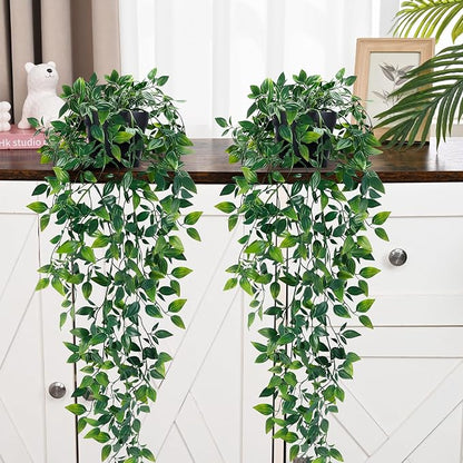 Waipfaru 2Pcs Fake Hanging Plants - Image 8