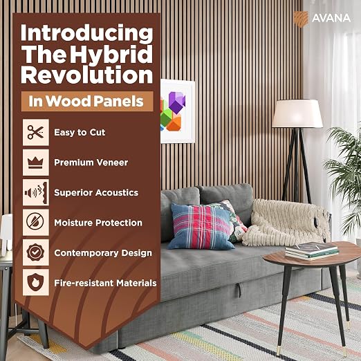 Avana Modern Acoustic Wood Wall Panels – 47.2 X 12.6 Inch White Oak Acoustic - Image 2