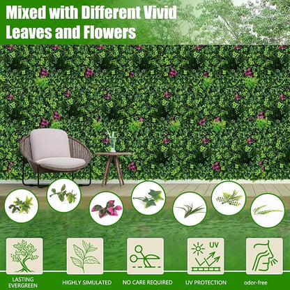 Artificial Grass Wall Panels, UV-Anti Fake Greenery Plant Boxwood Panels - Image 3