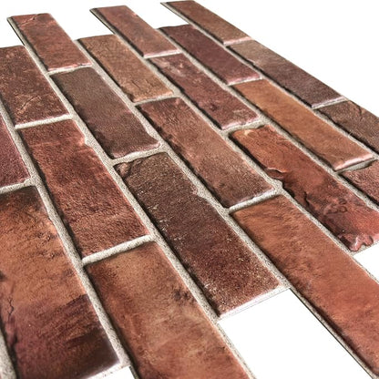 CONCORD WALLCOVERINGS ™ 3D Red Faux Brick Wall Panels - Image 7
