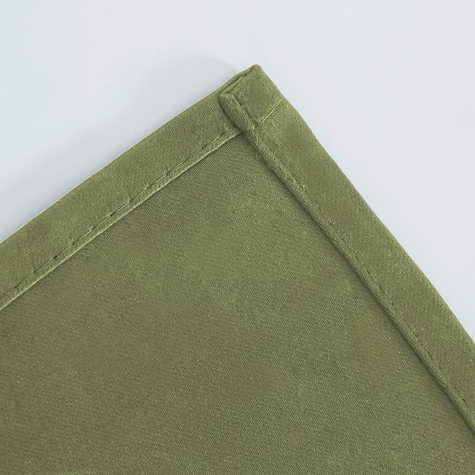 LEMOMO Olive Blackout Curtains/52 x 95 Inch/Set of 2 Panels Thermal Insulated - Image 8