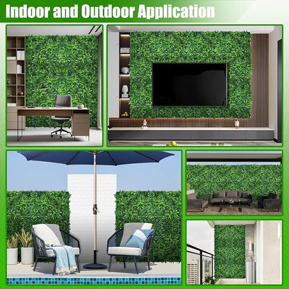 Artificial Grass Wall Panels, UV-Anti Fake Greenery Plant Boxwood Panels - Image 6