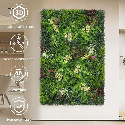 Artificial Ivy Boxwood Roll: 6FTx12FT UV Resistant Green Leaves Faux - Image 3