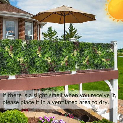 Artificial Ivy Wall Boxwood Roll: 40"x120" UV Resistant Green Leaves Faux - Image 5