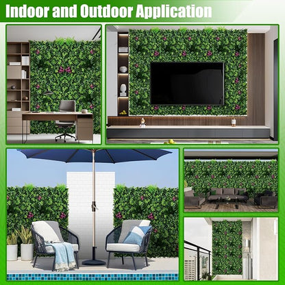 Artificial Grass Wall Panels, UV-Anti Fake Greenery Plant Boxwood Panels - Image 5