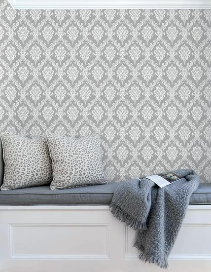 Peel and Stick Wallpaper Grey and White Contact Paper - Image 2