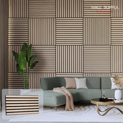 Wall!Supply 3D Soundproof Wall Panels – Acoustic Natural Oak Finish – EPS Foam - Image 2