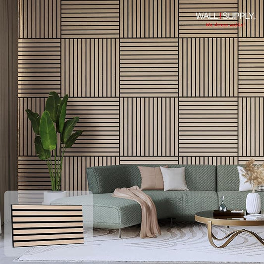 Wall!Supply 3D Soundproof Wall Panels – Acoustic Natural Oak Finish – EPS Foam - Image 2