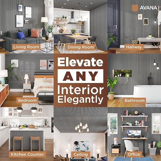 Avana Acoustic Wood Wall Panels – 47.2 X 12.6 Inch Gray Oak Acoustic Panels 2 - Image 3