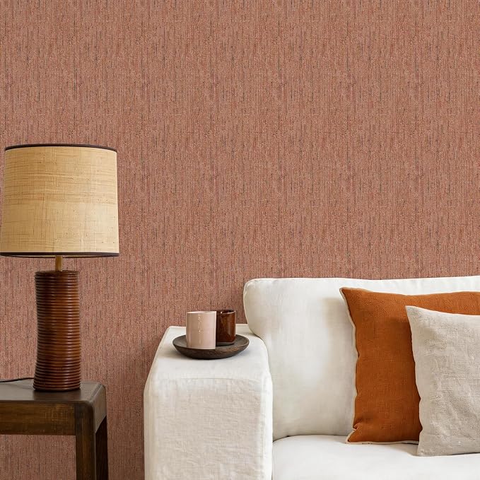JiffDiff Woven Wallpaper Peel and Stick 17.3" x 120" Colorful Paint Grasscloth - Image 5