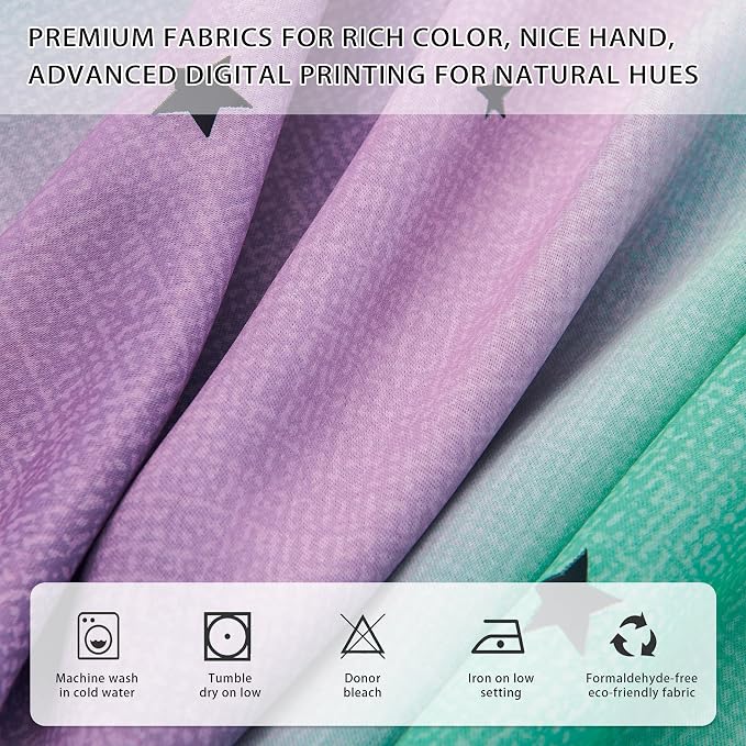 XiDi Purple, Unicorn Green Curtains - Image 3