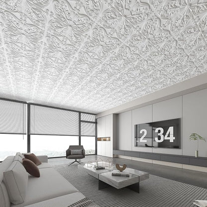 Art3d Drop Ceiling Tiles 24x24in., Wainscoting Panels Glue Up 2ft x 2ft - Image 7