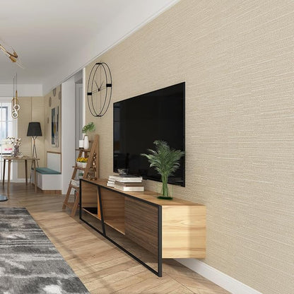 Haimin Grasscloth Wallpaper Peel and Stick 20.9in X 393in Fabric Contact Paper - Image 6