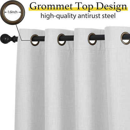 NICETOWN Faux Linen Valances, Short Cafe Curtains Kitchen Tiers, Room Darkening - Image 3