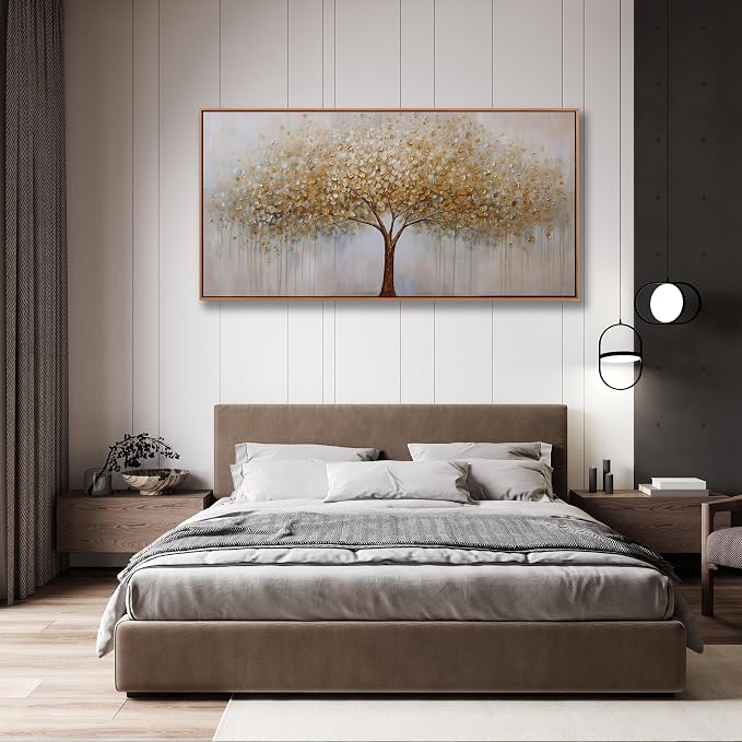Wall Art Abstract Gold Tree of Life Framed Modern Artwork Canvas Painting - Image 7