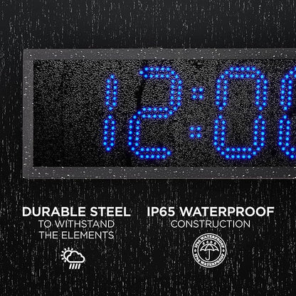 Ivation Oversized 36" Outdoor Waterproof Digital Clock, Auto Time Sync - Image 4