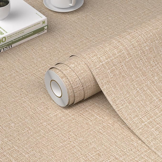 WADILE Grasscloth Peel and Stick Wallpaper 23.6in x 472in, Textured Contact by WADILE