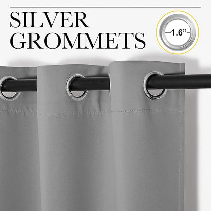 NICETOWN Silver Grey Doorway Curtain Privacy, Door Cover Curtain, Sound - Image 3