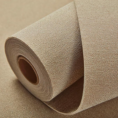 Fabric Grasscloth Texture Self-Adhesive Wallpaper Linen Peel and Stick - Image 2