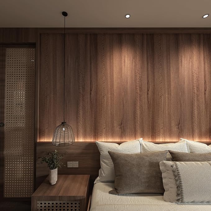Walnut Wood Contact Paper 16x591 inch Dark Brown Wood Grain Wallpaper Peel and - Image 8