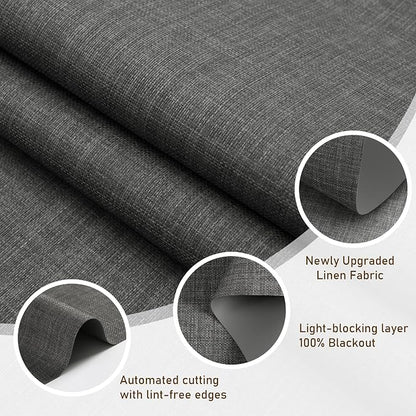 AOSKY Linen Roller Blinds Shades - Image 2