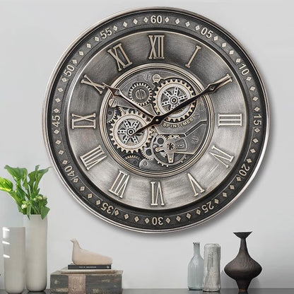 CLXEAST 24 Inch Large Moving Gear Wall Clock - Image 9