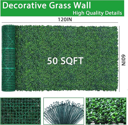 Yangrass Boxwood Roll Panels, UV-Anti Faux Boxwood Roll Grass Wall Panels - Image 3