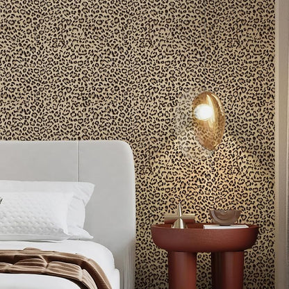 JiffDiff Leopard Print Peel and Stick Wallpaper, Waterproof Removable Self - Image 5